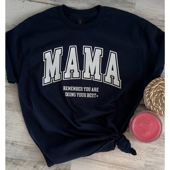 Mama…Doing Your Best Navy Blue Womens Small T-Shirt Short Sleeve - Picture 1 of 6